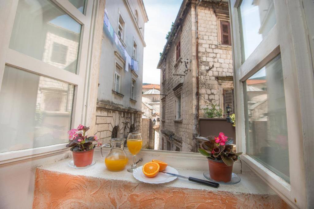 View from a window of Hotel Rendez Vous over Kotor Old Town